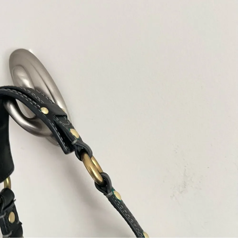 Coach 10619 Signature Canvas Shoulder Bag black Turnlock Y2K - Picture 10 of 16